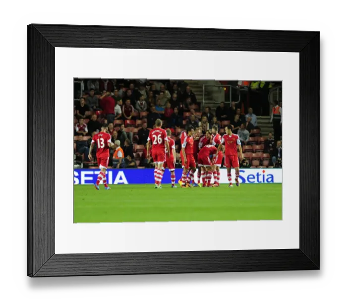 Framed Print : Gaston Ramirez's Goal: Southampton Celebrates Over Bristol City in Cup Match