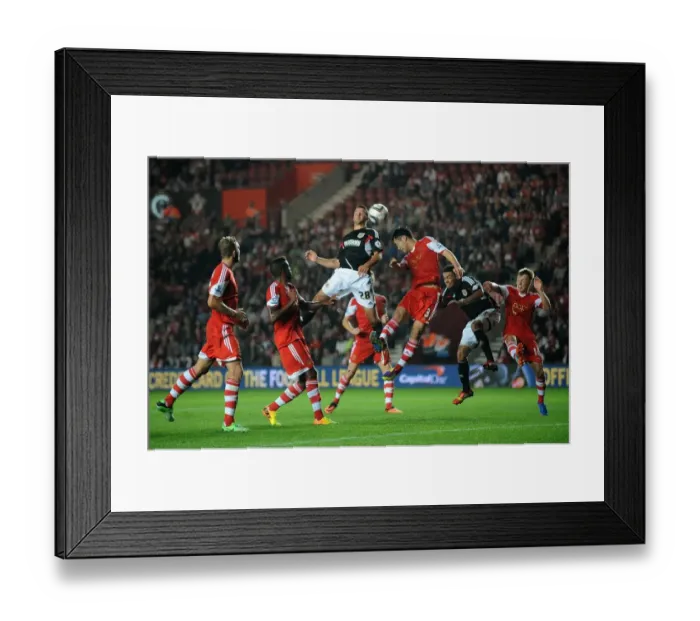 Framed Print : Bristol City's Stephen McLaughlin Goals at Southampton's St Marys Stadium, Capital One Cup Match Framed Print : Bristol City's Stephen McLaughlin Goals at Southampton's St Marys Stadium, Capital One Cup Match