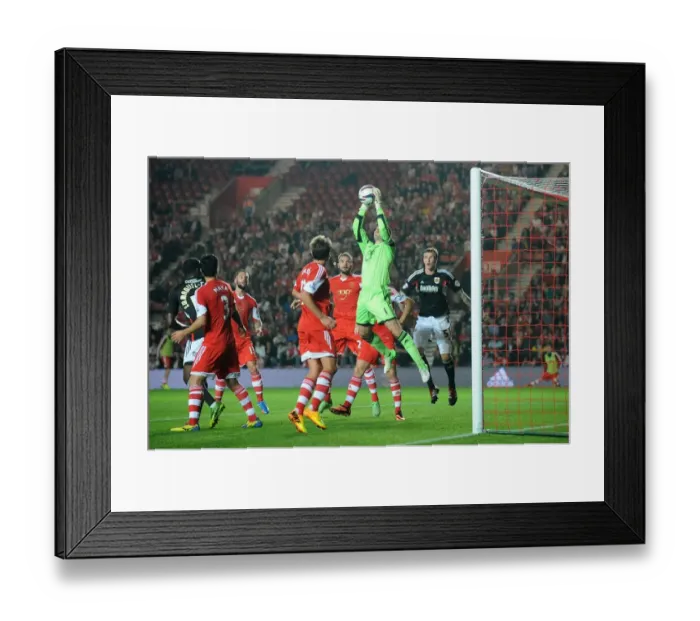 Framed Print : Comfortable Collect: Kelvin Davis of Southampton Gathers the Ball vs. Bristol City (September 24, 2013)