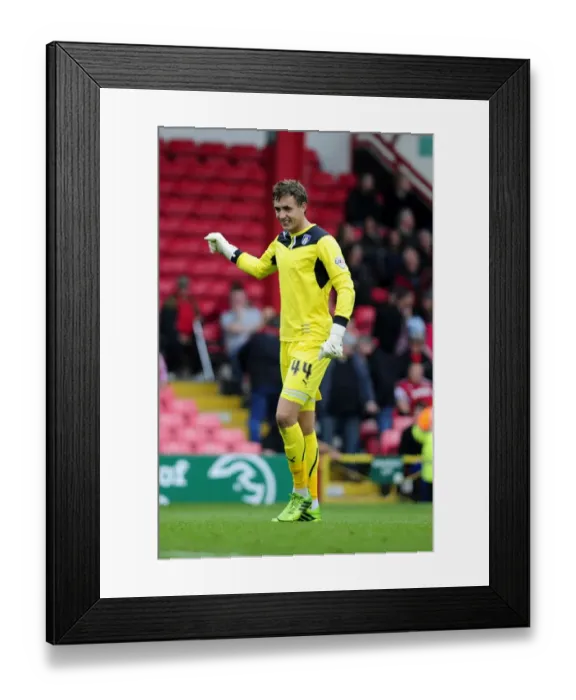 Framed Print : Bristol City vs Colchester United: Sam Walker's Celebration After Goal, Ashton Gate, Football, League One
