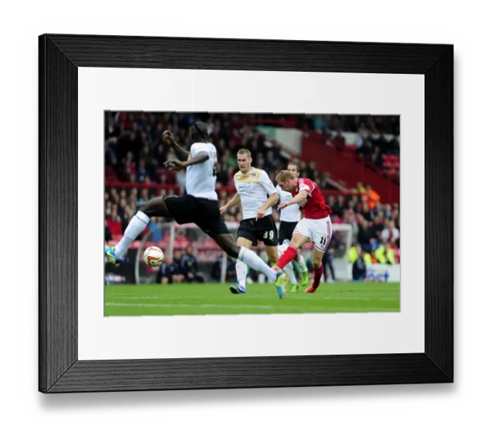 Framed Print : Bristol City's Scott Wagstaff Aims for Glory: Bristol City vs Colchester United, Sky Bet League One, September 2013