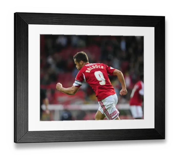 Framed Print : Bristol City's Sam Baldock Roars in Triumph After Scoring Against Colchester United (Sky Bet League One, 2013)
