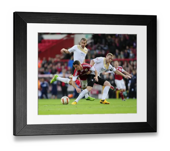 Framed Print : Bristol City's McLaughlin Fouls by Colchester's Wilson (Sky Bet League One)