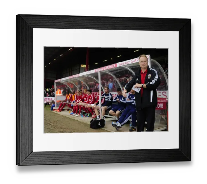 Framed Print : Sean O'Driscoll Leads Bristol City in Sky Bet League One Clash Against Colchester United at Ashton Gate, 2013