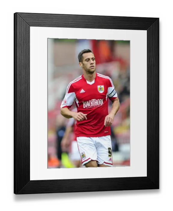 Framed Print : Bristol City's Sam Baldock Scores in Sky Bet League One Clash Against Colchester United, September 2013