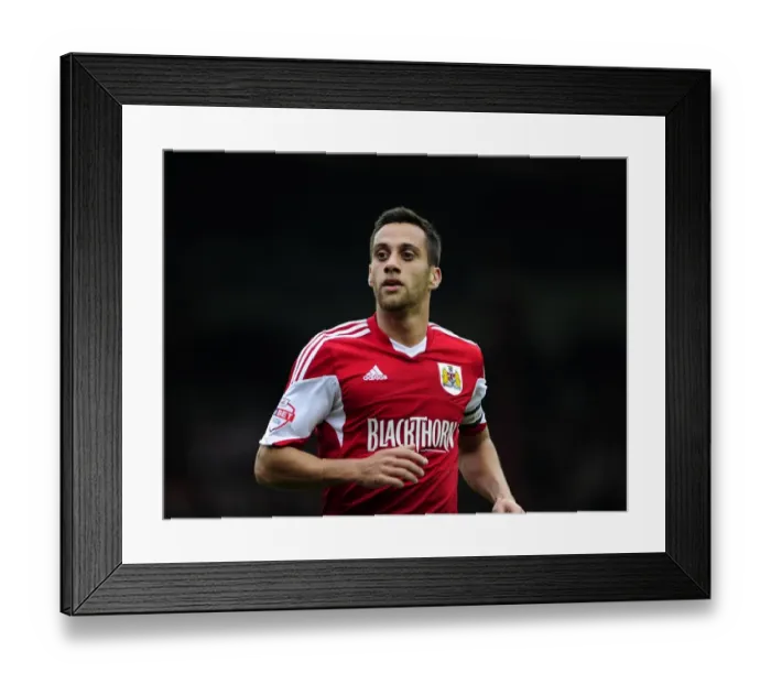 Framed Print : Bristol City's Sam Baldock Scores Against Colchester United at Ashton Gate, September 2013 Framed Print : Bristol City's Sam Baldock Scores Against Colchester United at Ashton Gate, September 2013