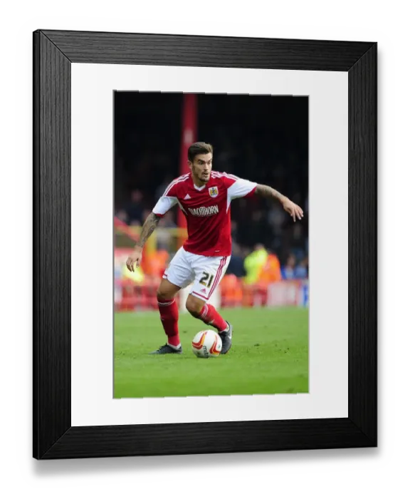 Framed Print : Marlon Pack in Action: Bristol City vs. Colchester United, Sky Bet League One, September 2013 Framed Print : Marlon Pack in Action: Bristol City vs. Colchester United, Sky Bet League One, September 2013