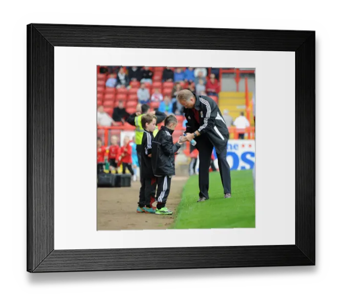 Framed Print : Sean O'Driscoll Signs Autographs for Young Fans at Ashton Gate: Bristol City vs Colchester United, 2013