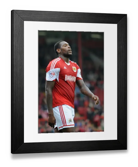 Framed Print : Jay Emmanuel-Thomas in Action: Bristol City vs Colchester United, Sky Bet League One, September 2013
