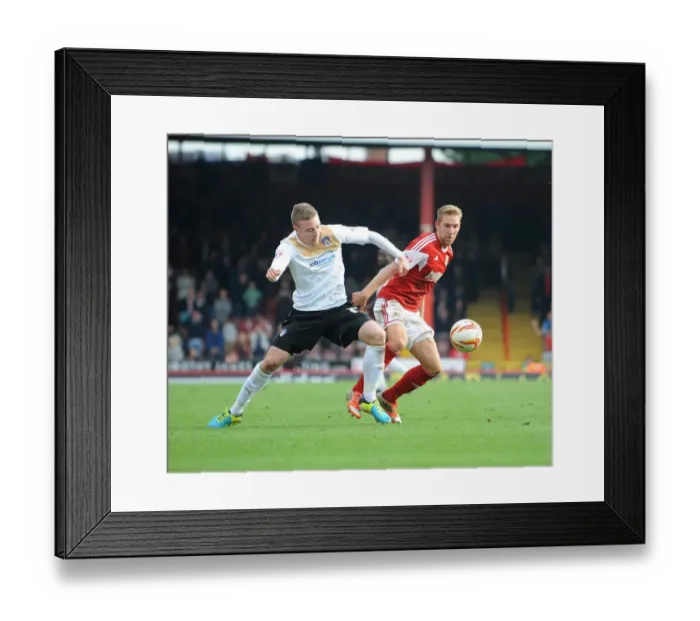 Framed Print : Intense Sky Bet League One Showdown: Scott Wagstaff Faces Off Against Colchester United