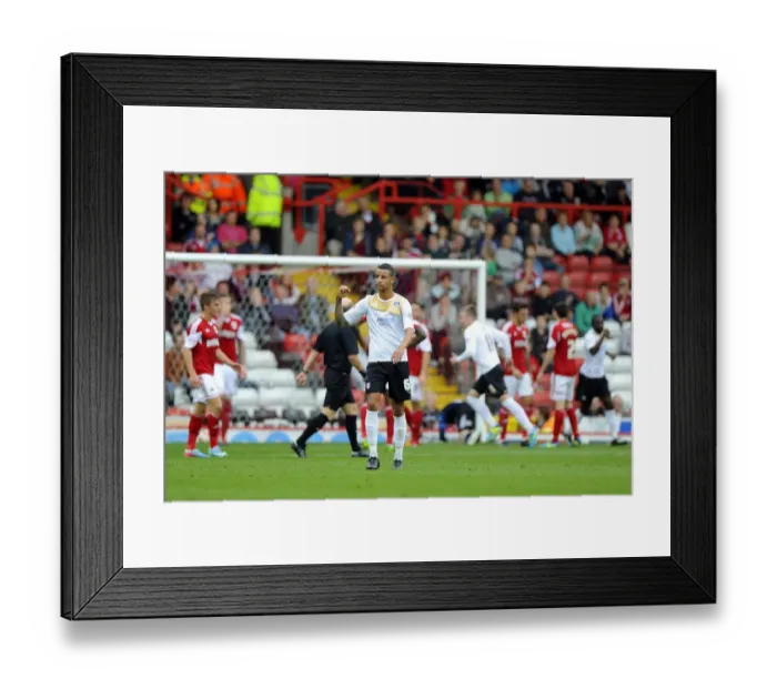 Framed Print : Craig Eastmond and Matt Taylor: A Celebratory Moment in Bristol City vs Colchester United's Sky Bet League One Match (2013, Ashton Gate)