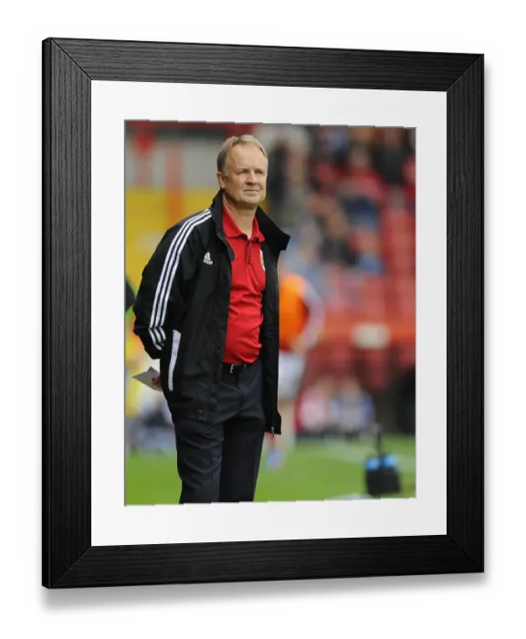 Framed Print : Sean O'Driscoll Leads Bristol City Against Colchester United at Ashton Gate, 2013 - Football Match