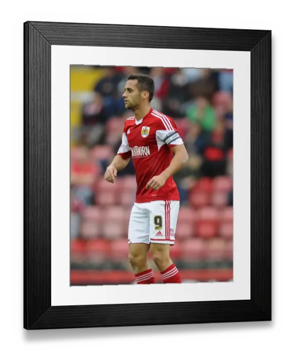 Framed Print : Bristol City's Sam Baldock Scores the Winning Goal Against Colchester United in Sky Bet League One (September 2013) Framed Print : Bristol City's Sam Baldock Scores the Winning Goal Against Colchester United in Sky Bet League One (September 2013)