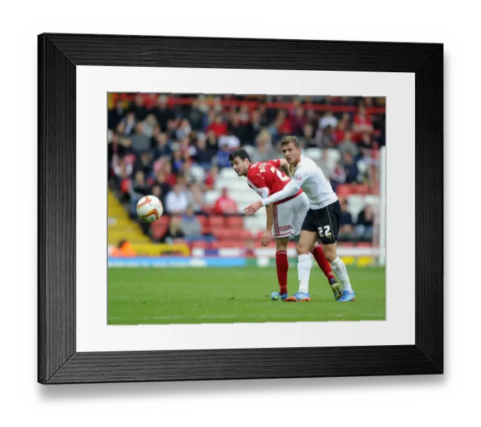 Framed Print : Battling for Control: Moloney vs. Gilbey - Intense Rivalry in Bristol City vs. Colchester United Football Match Framed Print : Battling for Control: Moloney vs. Gilbey - Intense Rivalry in Bristol City vs. Colchester United Football Match