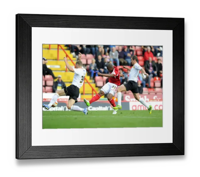 Framed Print : Marlon Harewood's Dramatic Miss: A Heart-stopping Moment from the Bristol City vs Colchester United Match, Sky Bet League One, 2013