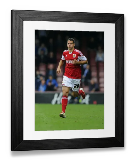 Framed Print : Bristol City's Stephen McLaughlin in Action Against Colchester United, Sky Bet League One, 2013