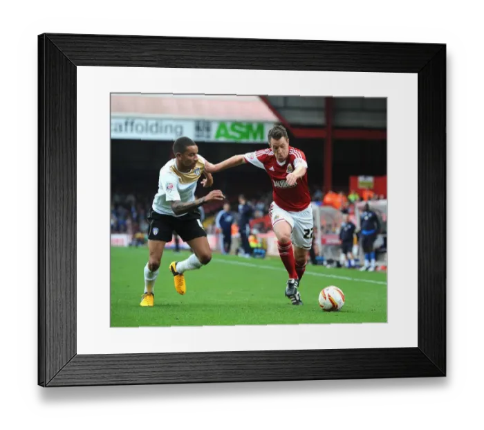 Framed Print : Bristol City vs Colchester United: A Football Rivalry - The Intense Battle Between Nicky Shorey and Craig Eastmond Framed Print : Bristol City vs Colchester United: A Football Rivalry - The Intense Battle Between Nicky Shorey and Craig Eastmond