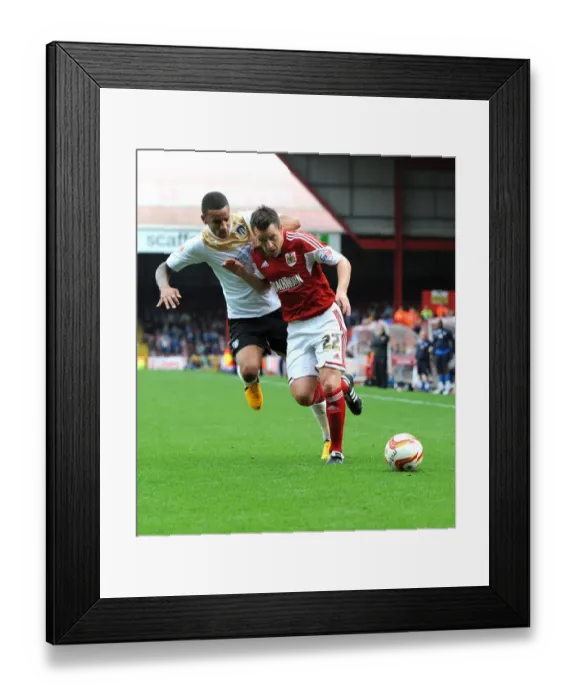 Framed Print : Bristol City vs Colchester United: A Football Rivalry - Intense Battle Between Shorey and Eastmond Framed Print : Bristol City vs Colchester United: A Football Rivalry - Intense Battle Between Shorey and Eastmond
