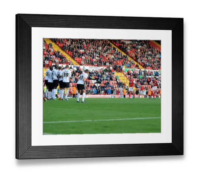 Framed Print : Last-Minute Drama: Nicky Shorey's Fruitless Free-Kick vs Colchester United, 2013 Framed Print : Last-Minute Drama: Nicky Shorey's Fruitless Free-Kick vs Colchester United, 2013