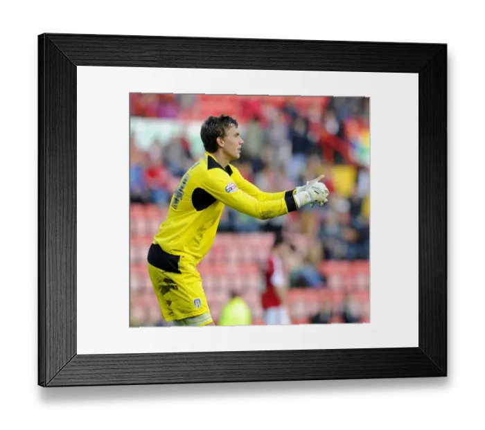 Framed Print : Bristol City FC: Heartbreak for Goalkeeper Sam Walker as Glove Shatters Mid-Match