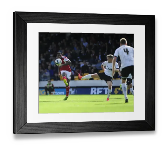 Framed Print : Jay Emmanuel-Thomas Aims for Goal: Port Vale vs. Bristol City, Sky Bet League 1 Framed Print : Jay Emmanuel-Thomas Aims for Goal: Port Vale vs. Bristol City, Sky Bet League 1