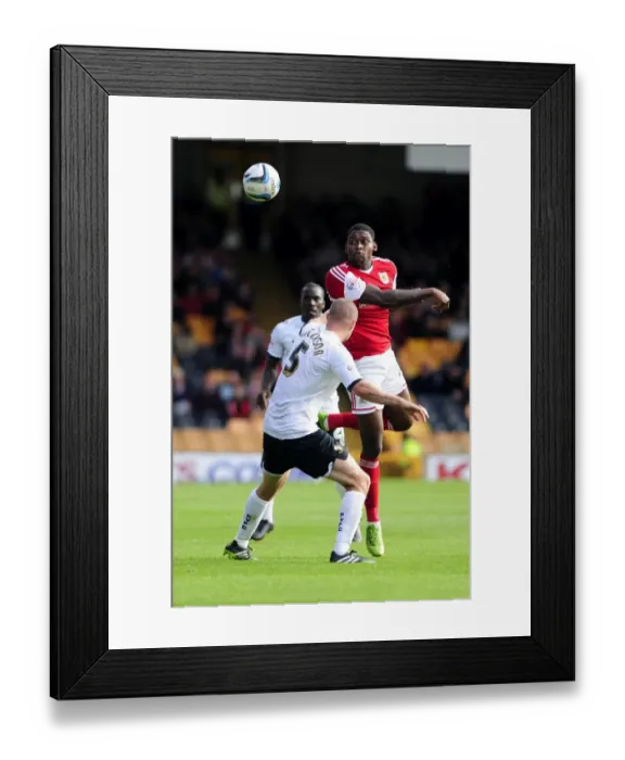 Framed Print : Bristol City's Jay Emmanuel-Thomas Scores at Port Vale's Vale Park, Sky Bet League 1 Football Match