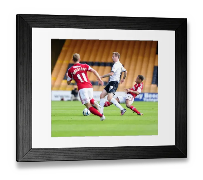 Framed Print : Bobby Reid vs Chris Lines Clash: Port Vale vs Bristol City, Sky Bet League 1, 2013