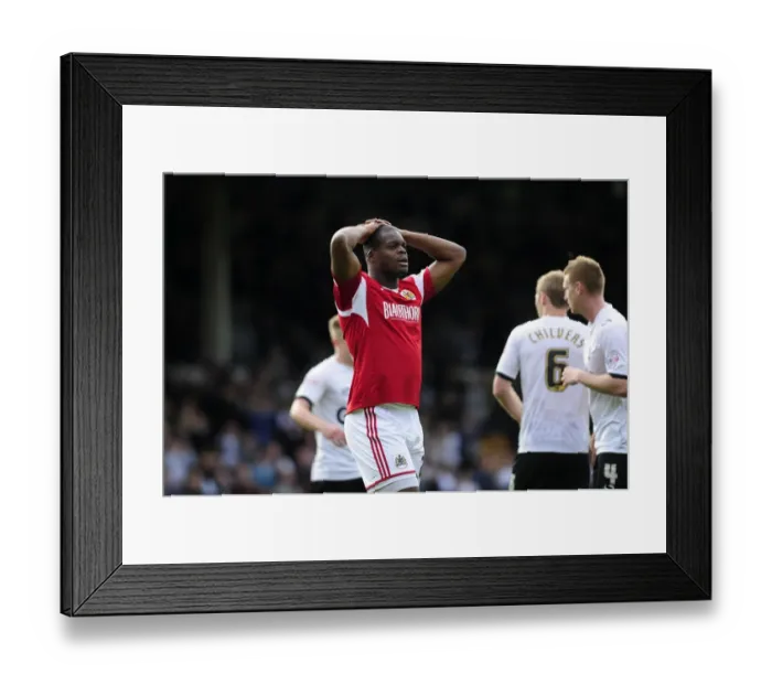 Framed Print : Marlon Harewood's Late Agony: Port Vale Snatch Last-Minute Victory Over Bristol City Framed Print : Marlon Harewood's Late Agony: Port Vale Snatch Last-Minute Victory Over Bristol City