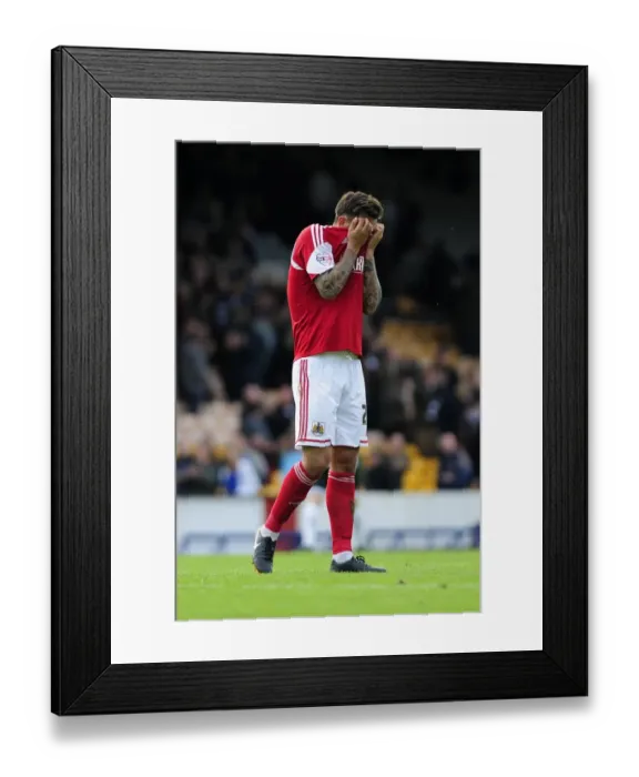 Framed Print : Marlon Pack's Disappointment: Port Vale Snatch Late Victory from Bristol City Framed Print : Marlon Pack's Disappointment: Port Vale Snatch Late Victory from Bristol City