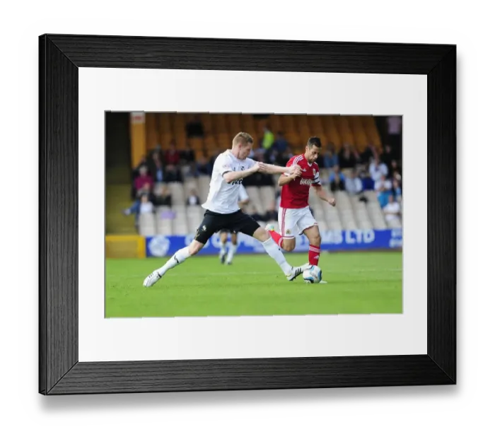 Framed Print : Bristol City vs Port Vale: Intense Moment at Vale Park, League 1 Football Match Framed Print : Bristol City vs Port Vale: Intense Moment at Vale Park, League 1 Football Match