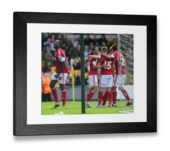 Framed Print : Bristol City's Jay Emmanuel-Thomas Celebrates Scott Wagstaff's Goal Against Port Vale, Sky Bet League 1, 2013 Framed Print : Bristol City's Jay Emmanuel-Thomas Celebrates Scott Wagstaff's Goal Against Port Vale, Sky Bet League 1, 2013