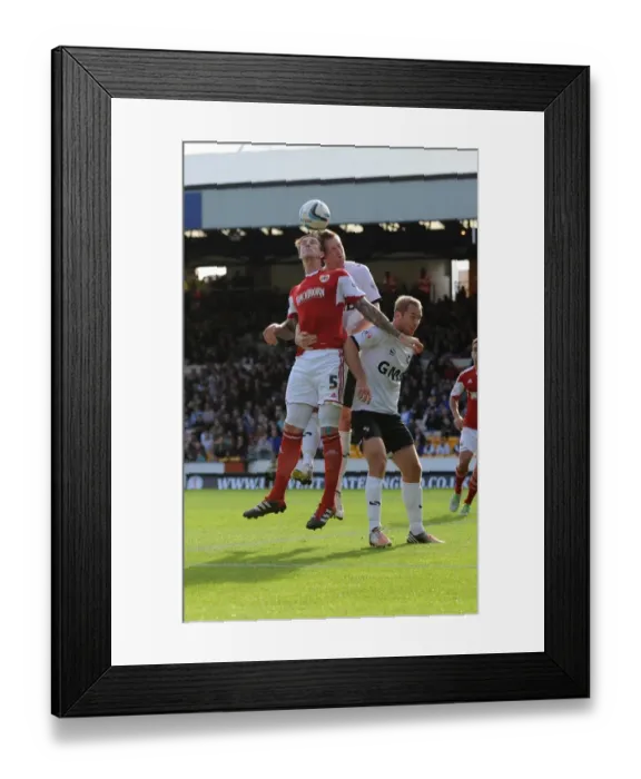 Framed Print : Aden Flint Battles for Header: Port Vale vs. Bristol City, Sky Bet League 1 Framed Print : Aden Flint Battles for Header: Port Vale vs. Bristol City, Sky Bet League 1