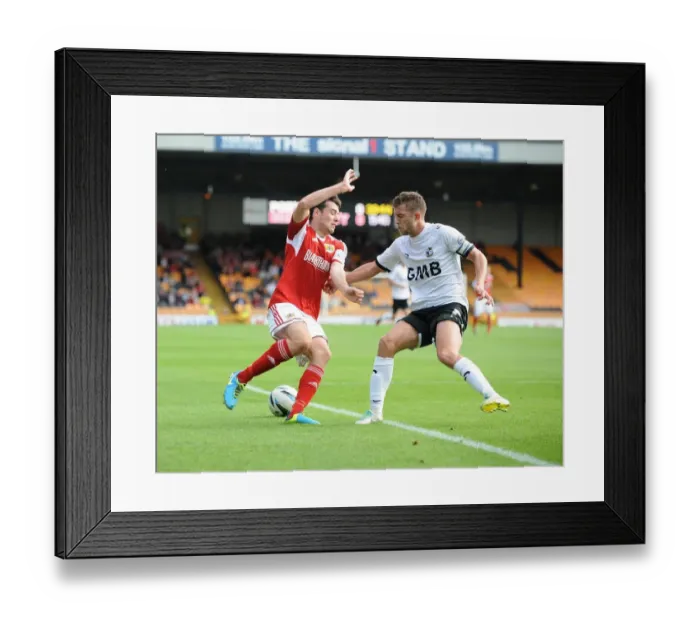 Framed Print : Brendan Moloney's Determined Run: Port Vale vs. Bristol City, 2013 Framed Print : Brendan Moloney's Determined Run: Port Vale vs. Bristol City, 2013