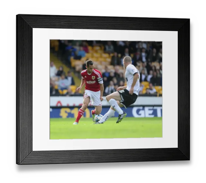 Framed Print : Bristol City's Sam Baldock in Action at Vale Park during Port Vale vs. Bristol City, Sky Bet League 1 Match, October 2013