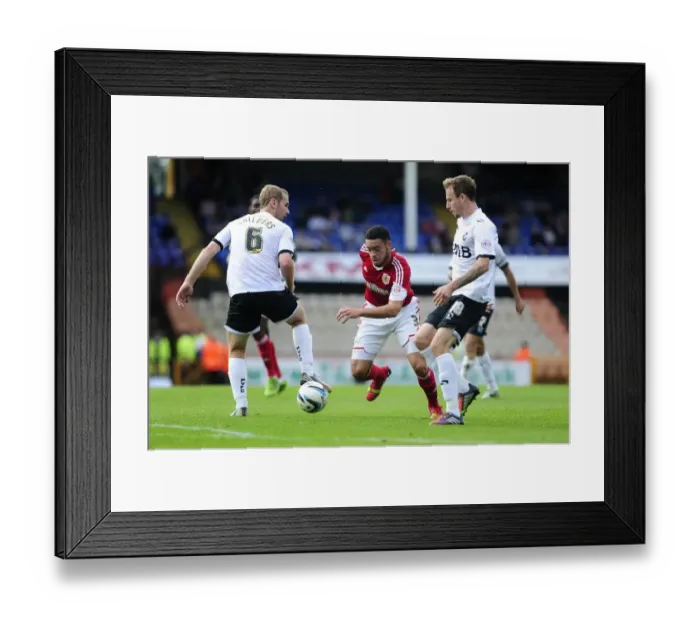 Framed Print : Derrick Williams Breaks Through: Port Vale vs. Bristol City, 2013
