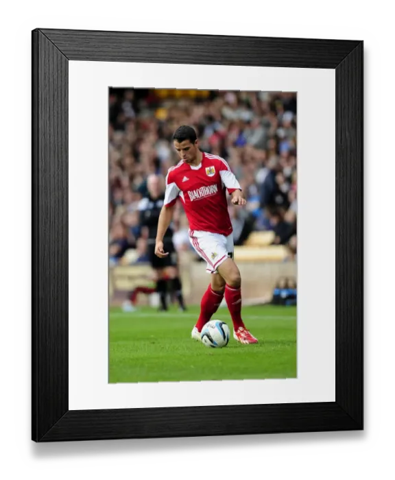 Framed Print : Bristol City's Stephen McLaughlin at Vale Park during Port Vale vs. Bristol City, Sky Bet League 1 Game (October 5, 2013)