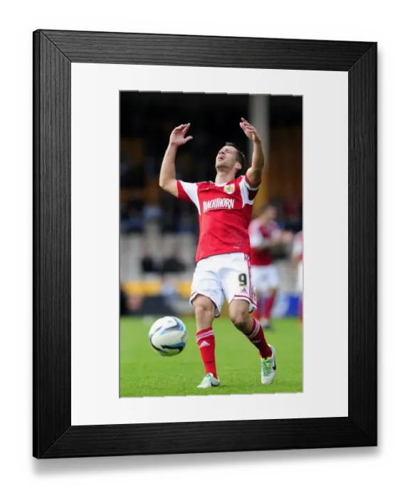 Framed Print : Sam Baldock's Disappointment: Port Vale Holds Bristol City in Check