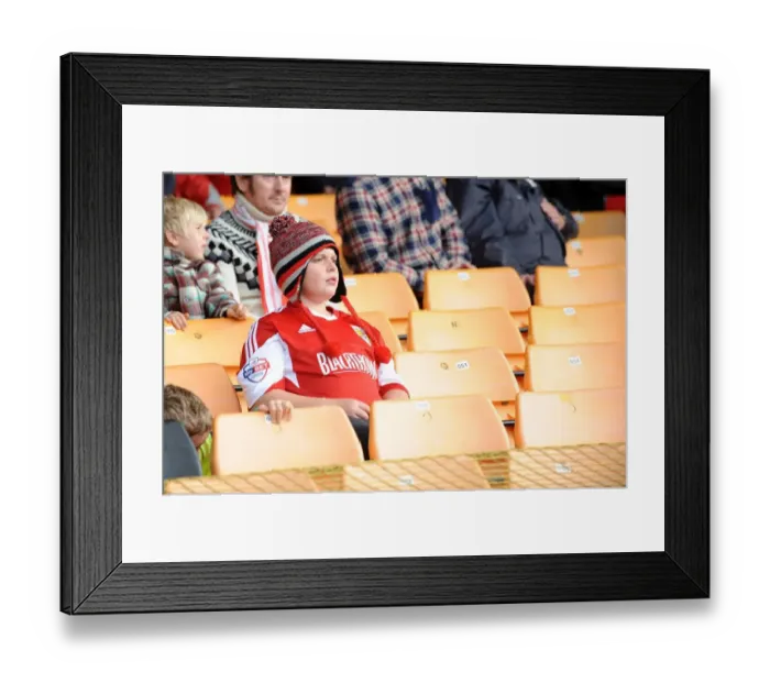 Framed Print : Young Bristol City Fan's Excitement at Vale Park during Port Vale vs. Bristol City, Sky Bet League 1 Game