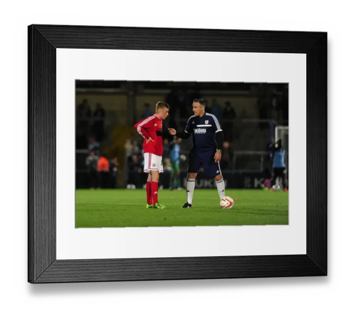 Framed Print : Bristol City's Joe Morrell and Coach John Pemberton during Wycombe Wanderers vs. Bristol City, 2013 Framed Print : Bristol City's Joe Morrell and Coach John Pemberton during Wycombe Wanderers vs. Bristol City, 2013