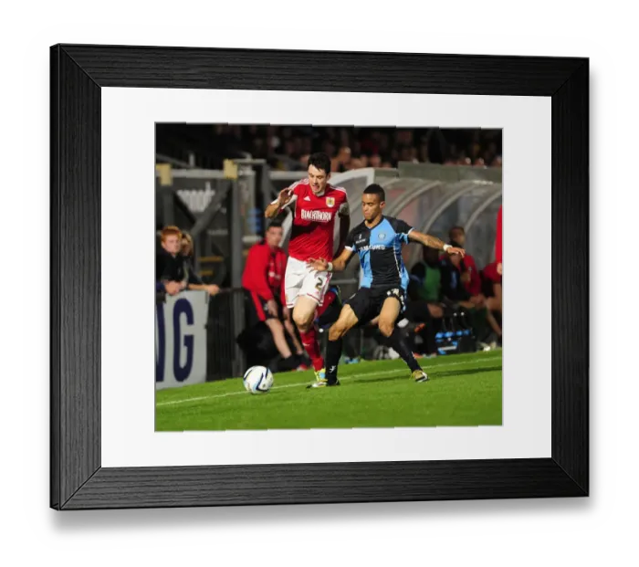 Framed Print : Intense Football Rivalry: Bristol City vs Wycombe Wanderers in the Johnstone's Paint Trophy (October 8, 2013) Framed Print : Intense Football Rivalry: Bristol City vs Wycombe Wanderers in the Johnstone's Paint Trophy (October 8, 2013)