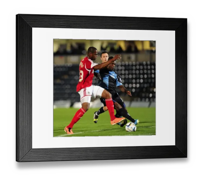 Framed Print : Bristol City vs Wycombe Wanderers in Johnstone's Paint Trophy Clash at Adams Park, October 2013