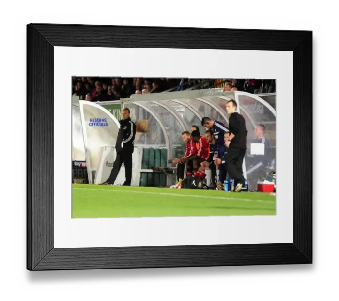 Framed Print : Football Rivalry: Bristol City vs Wycombe Wanderers in the Johnstone's Paint Trophy Clash at Adams Park (October 8, 2013) Framed Print : Football Rivalry: Bristol City vs Wycombe Wanderers in the Johnstone's Paint Trophy Clash at Adams Park (October 8, 2013)