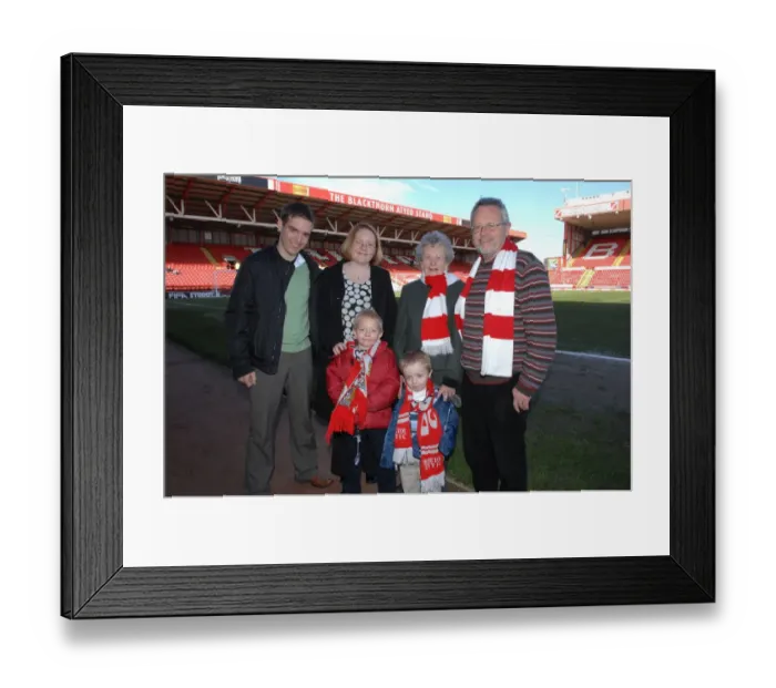 Framed Print : Four Generations of Bristol City FC Fans: A Lasting Family Tradition at Ashton Gate