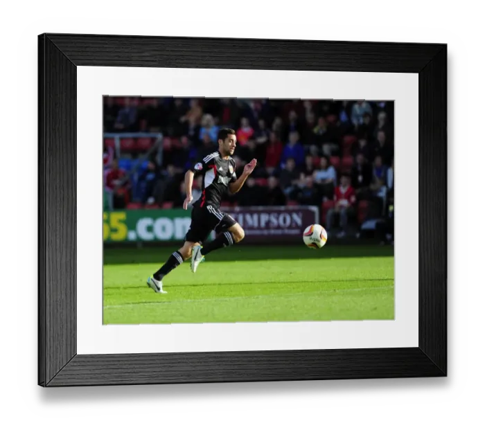 Framed Print : Bristol City's Sam Baldock Chases Loose Ball in Crewe V Bristol City Football Match, Sky Bet League One, 2013