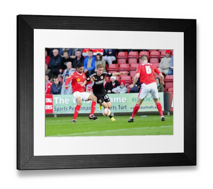 Framed Print : Intense Face-off: Joe Bryan vs Matt Tootle, Bristol City vs Crewe Alexandria, Sky Bet League One Framed Print : Intense Face-off: Joe Bryan vs Matt Tootle, Bristol City vs Crewe Alexandria, Sky Bet League One