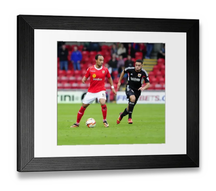 Framed Print : Bryon Moore Scores for Crewe Against Bristol City, 2013