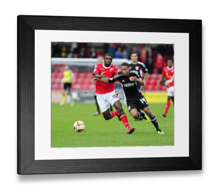 Framed Print : Bobby Reid vs. Anthony Grant: Intense Battle for Ball Possession in Crewe vs. Bristol City Football Match, 2013 Framed Print : Bobby Reid vs. Anthony Grant: Intense Battle for Ball Possession in Crewe vs. Bristol City Football Match, 2013