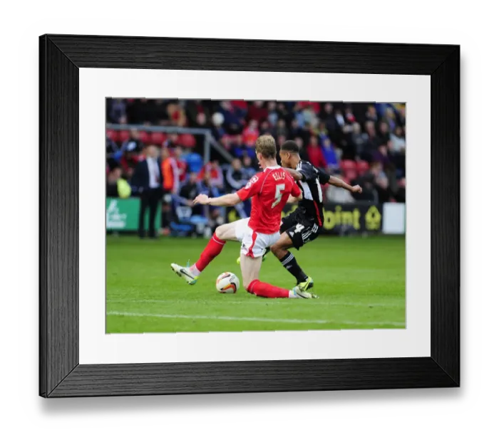 Framed Print : Bobby Reid's Shot at Glory: Crewe vs. Bristol City, 2013