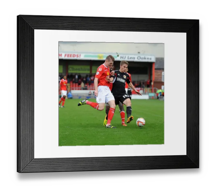 Framed Print : Bristol City vs Crewe: Joe Bryan vs Matt Tootle - Intense Battle for the Ball