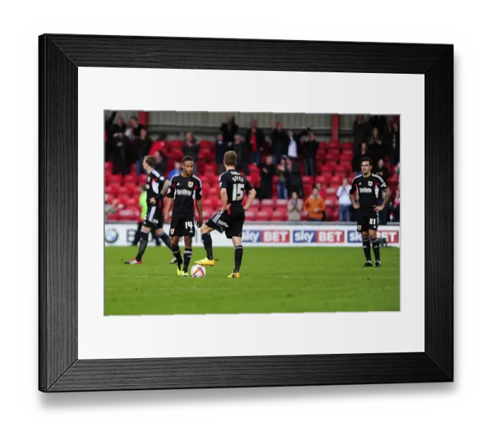 Framed Print : Bristol City's Disappointment: Late Crewe Penalty Secures Victory Framed Print : Bristol City's Disappointment: Late Crewe Penalty Secures Victory